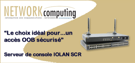 NETWORKcomputing, un serveur de console IOLAN SCR256 et les mots Évaluation éditoriale du produit. 