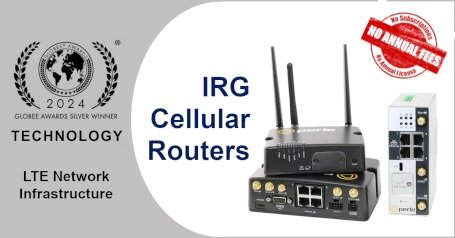 Logo Globee® Award pour l’infrastructure réseau LTE avec les routeurs IRG 7000 et 5500 pour une connectivité de périphérie de classe entreprise